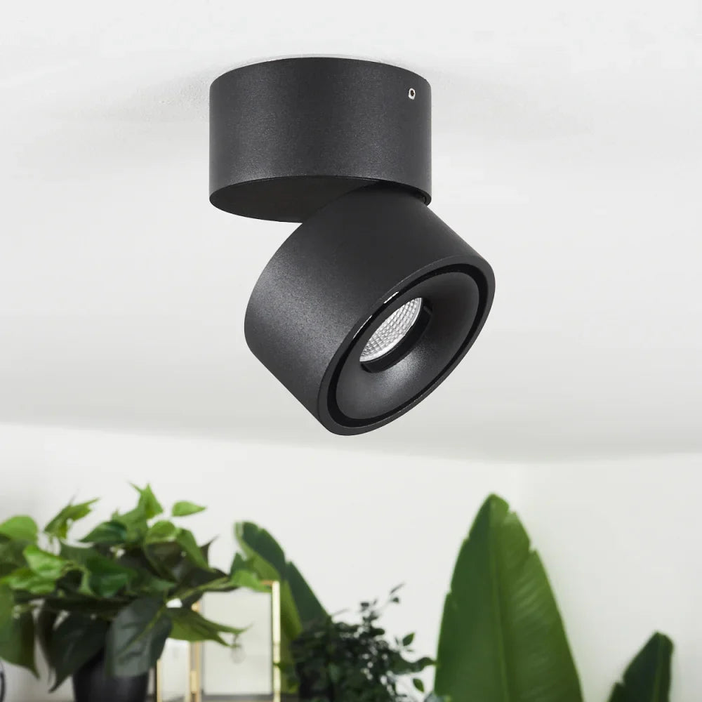 Adjustable Black 20W LED Ceiling Spotlight