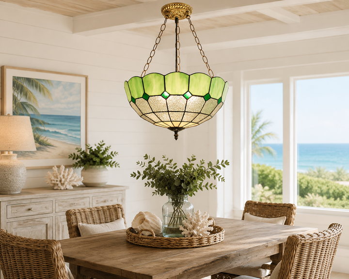 Emerald Garden Tiffany Chandelier