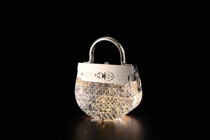 Crystal Handbag Accent Rechargeable Lamp