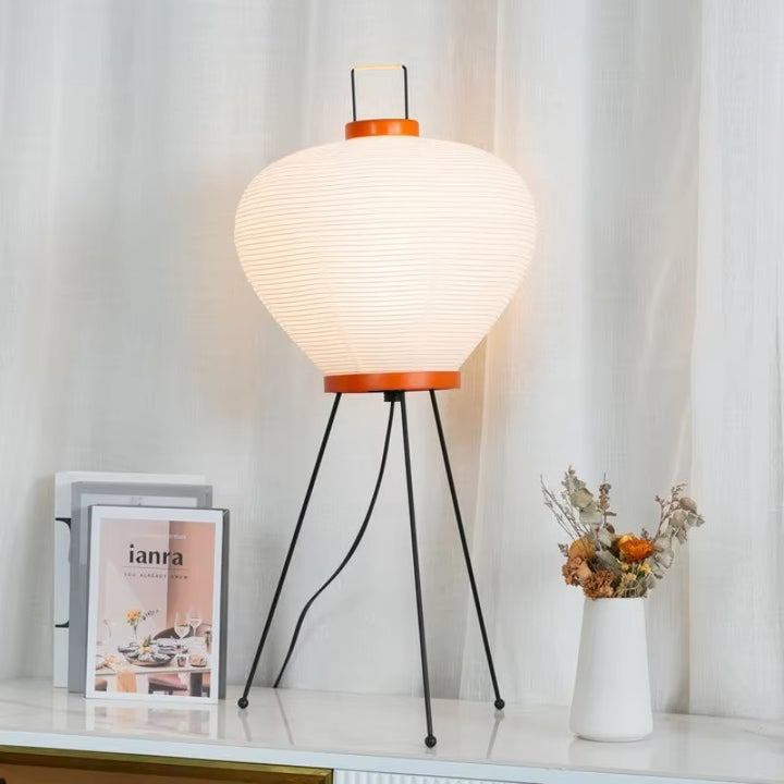 White Paper Lantern Tripod Floor Lamp
