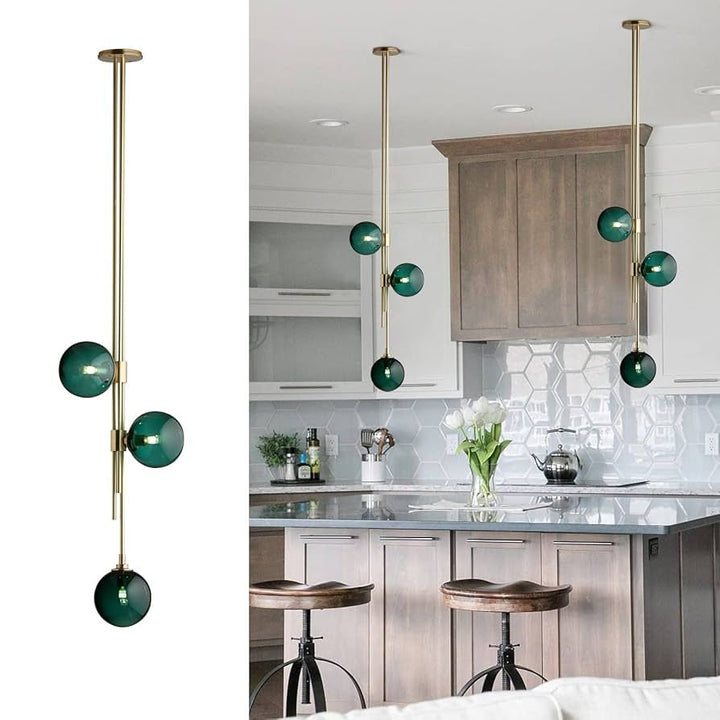 Modern Green Globe Pendant Light