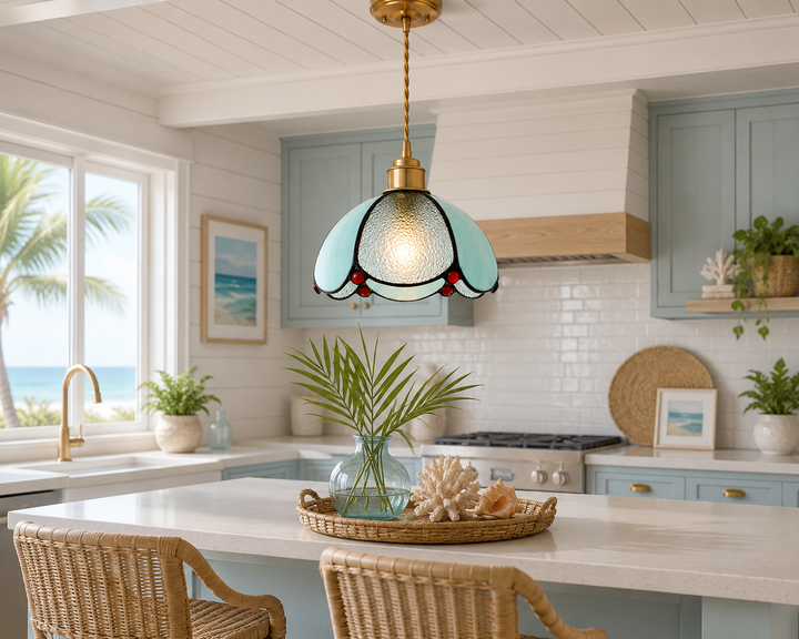 Azure Bloom Tiffany Wall Light