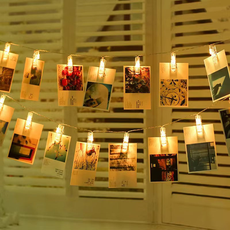 Warm White Photo Clip String Lights
