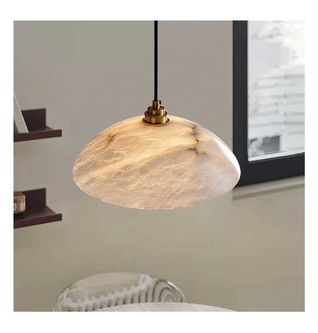 Dome Spanish Alabaster Pendant