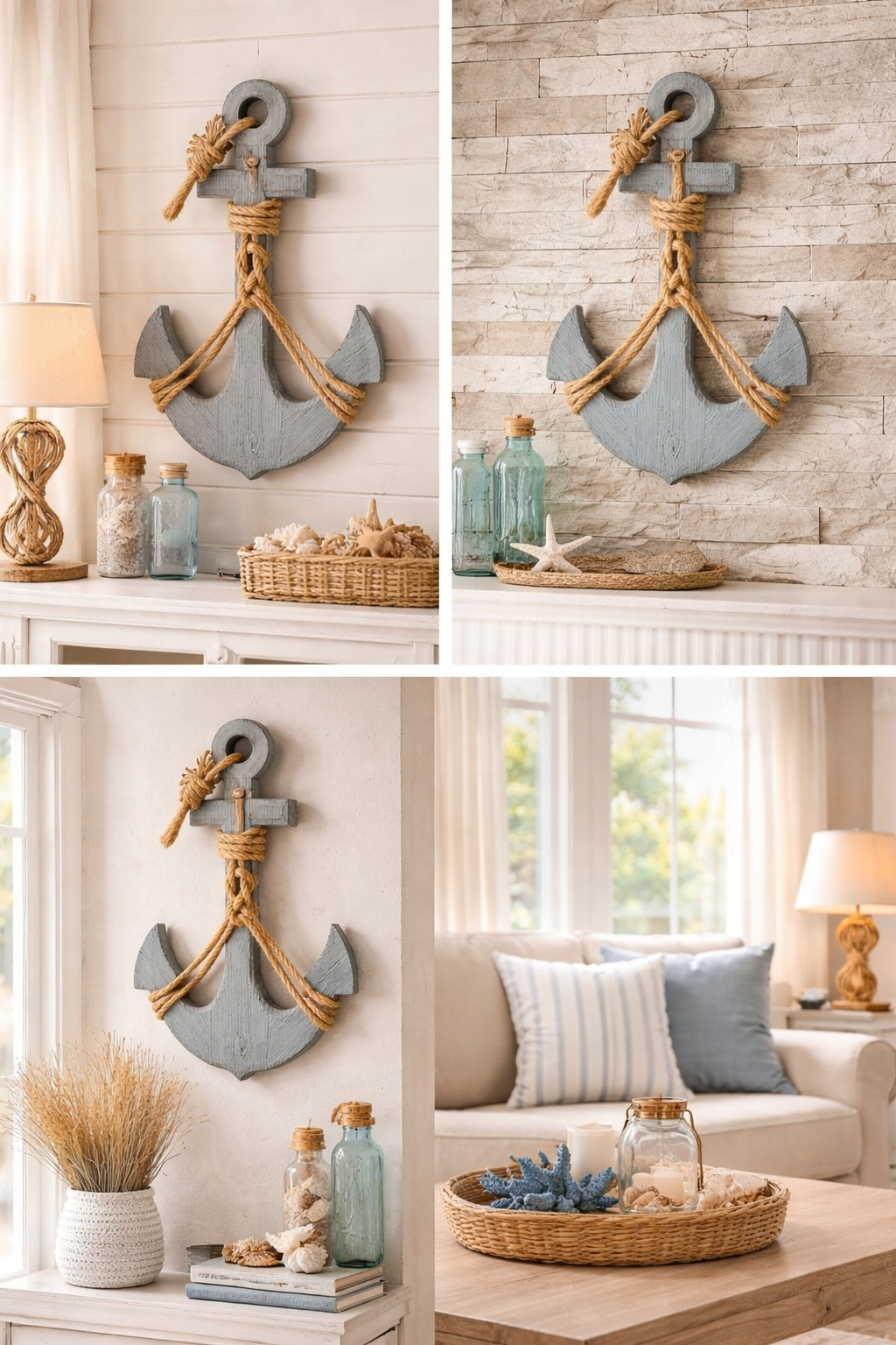 Wooden Anchor Wall Decor