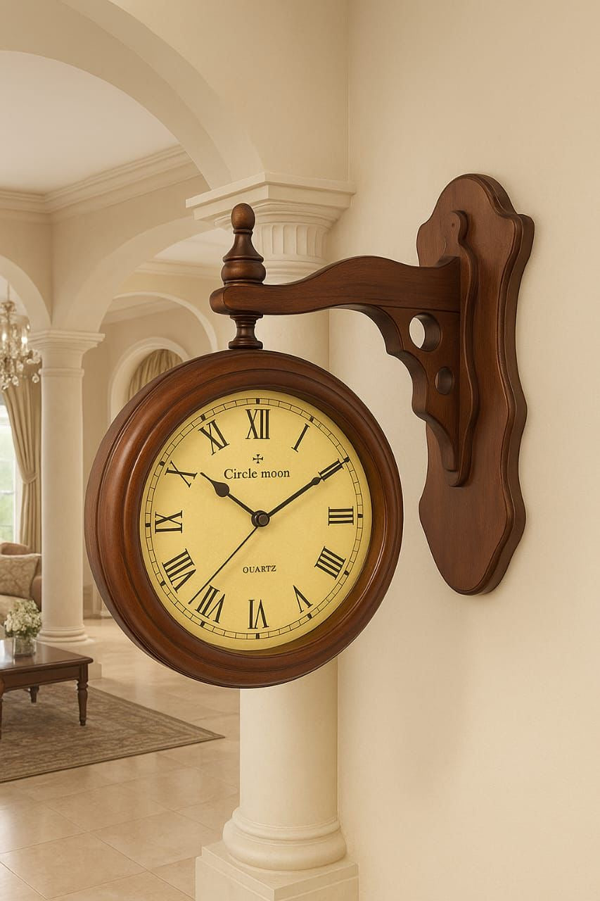 Vintage Double-Sided Wall Clock