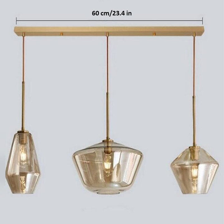 Modern Glass Pendant Light Cluster