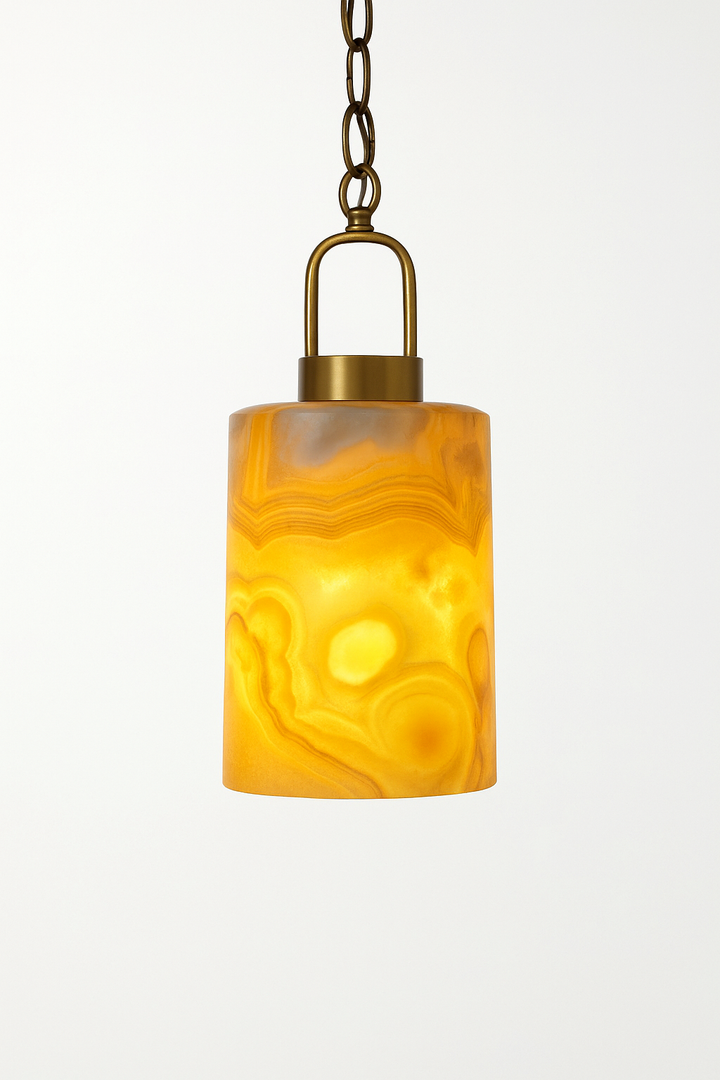 Amber Marble Pendant Light