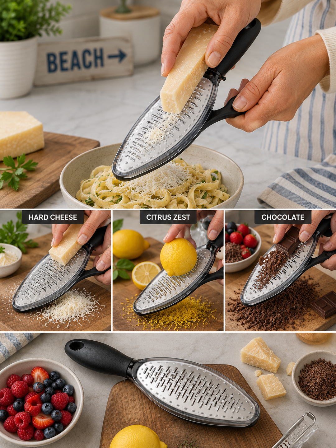 Stainless Steel Cheese Grater & Zester