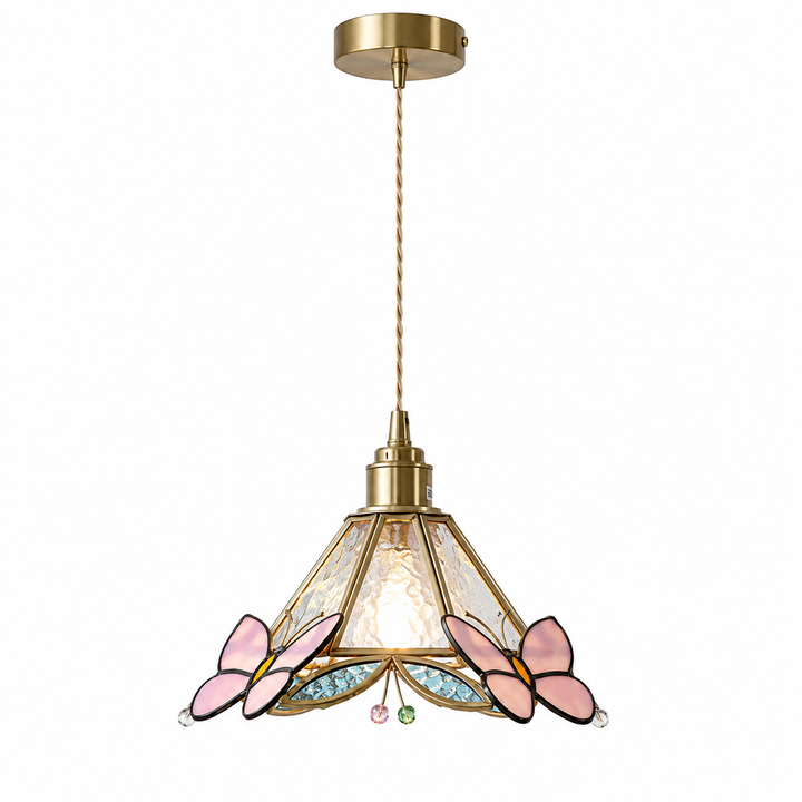 Blush Butterfly Tiffany Pendant