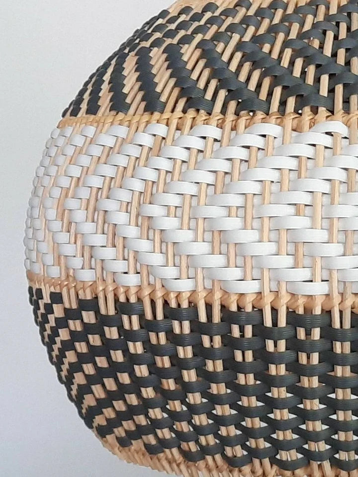 Rustic Woven Bamboo Pendant Light