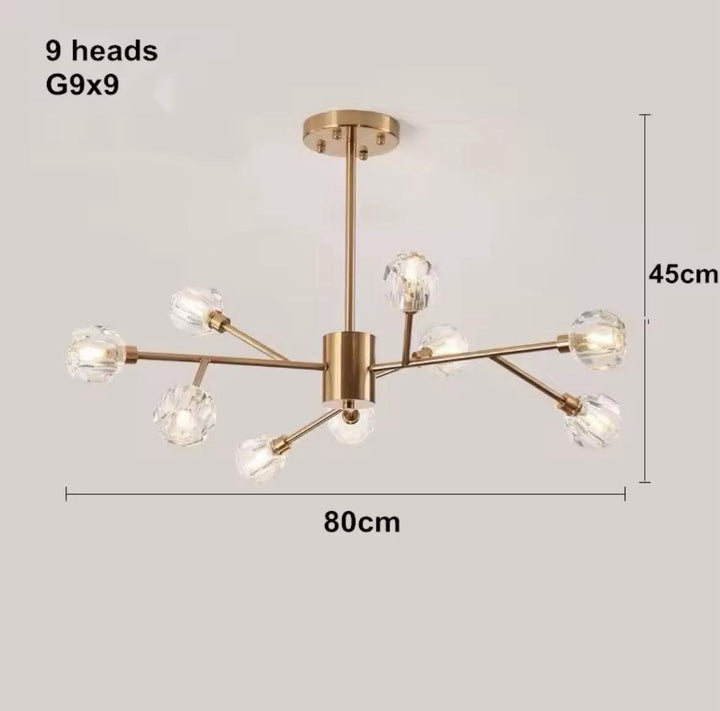 Modern Gold Branch Chandelier