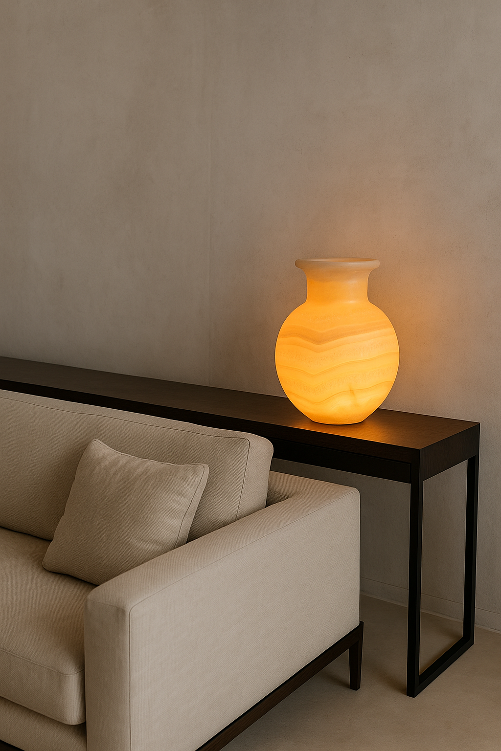 Alabaster Vase Glow Table Lamp