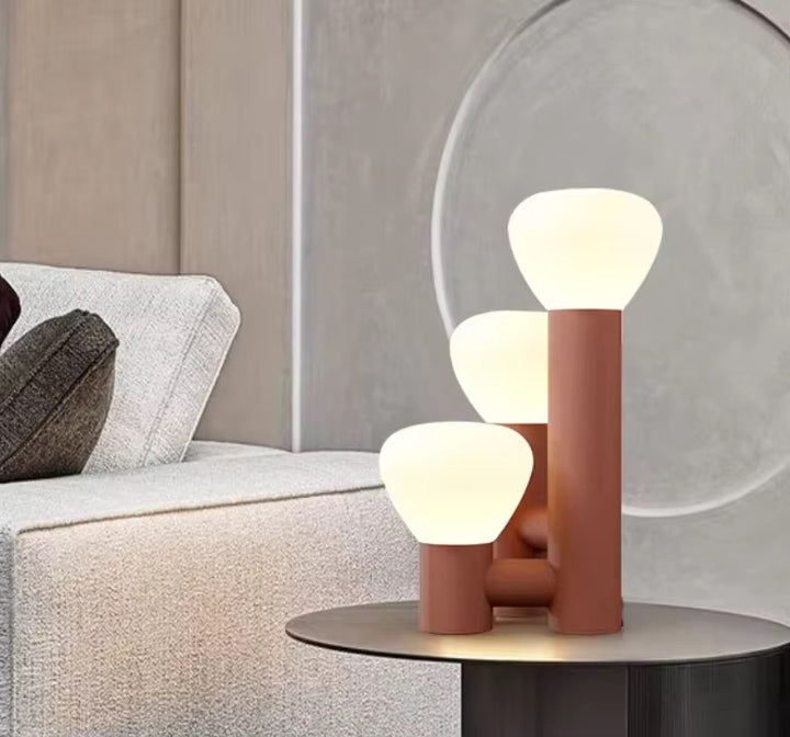 Sculptural Three-Globe Table Lamp