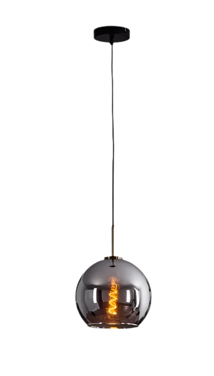 Modern Smoked Glass Pendant Light