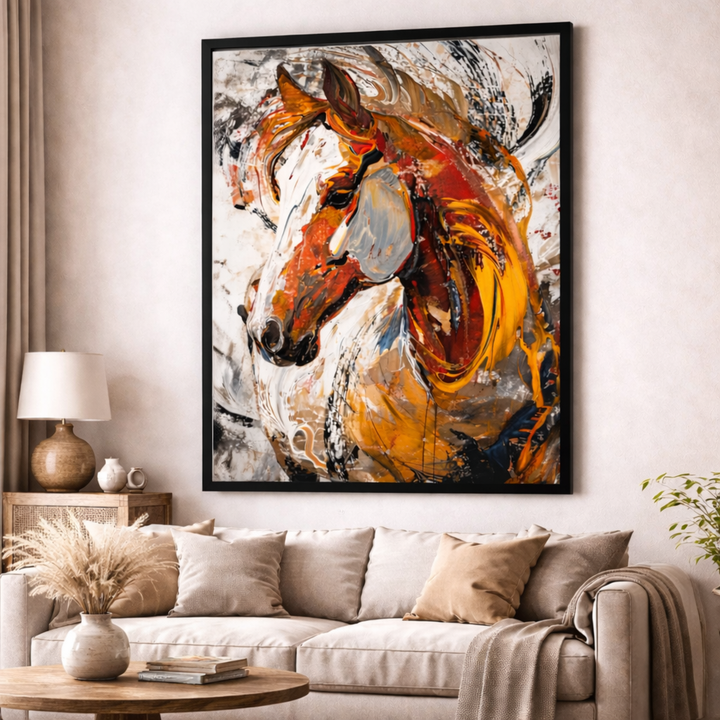 Abstract Horse Canvas Art