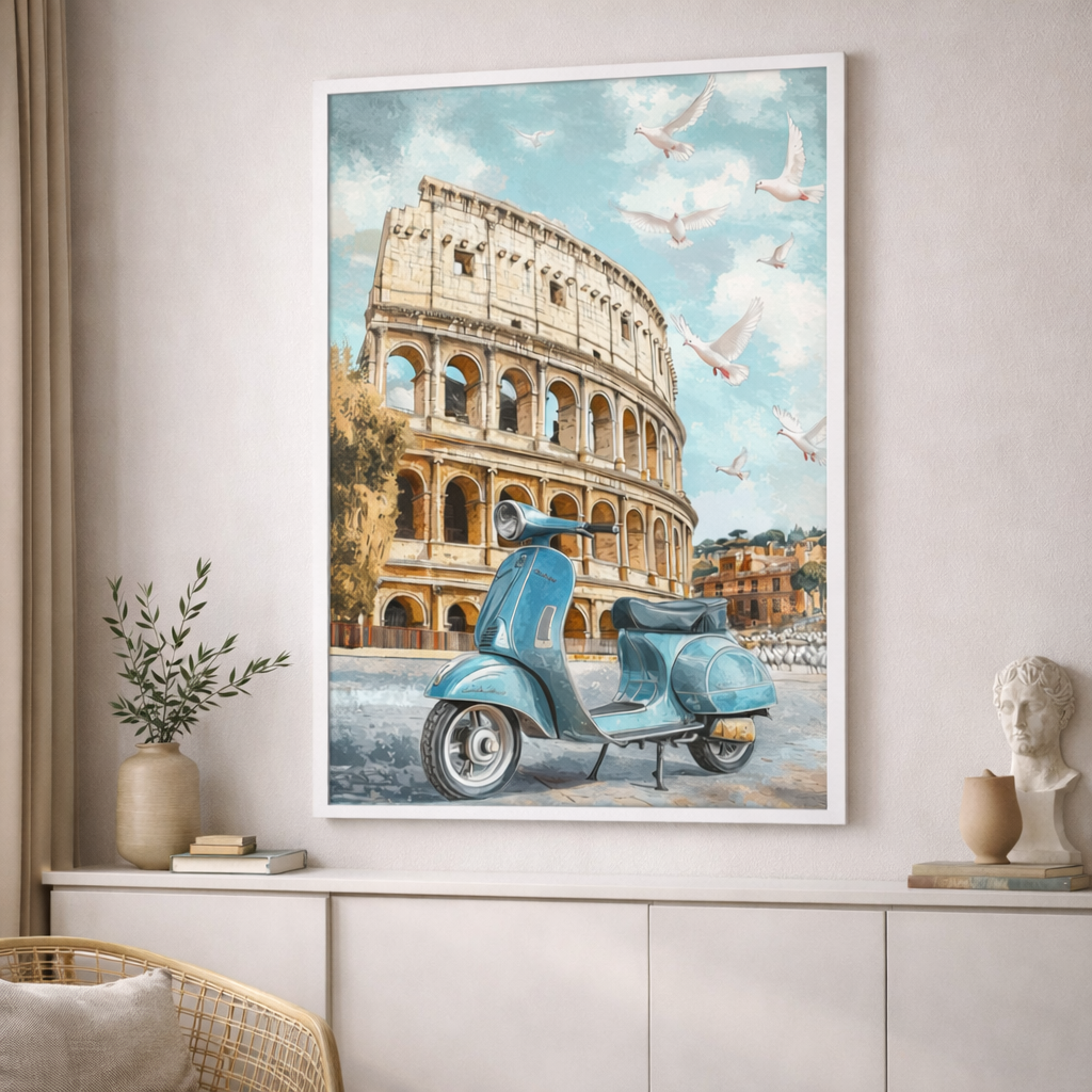 Rome Vespa Escape Canvas