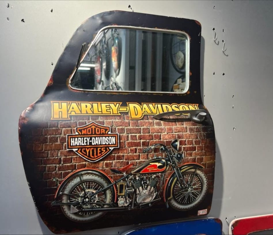 Harley-Davidson Door Panel Wall Art with Mirror