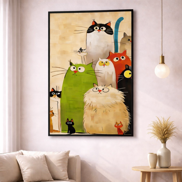 Playful Cats Framed