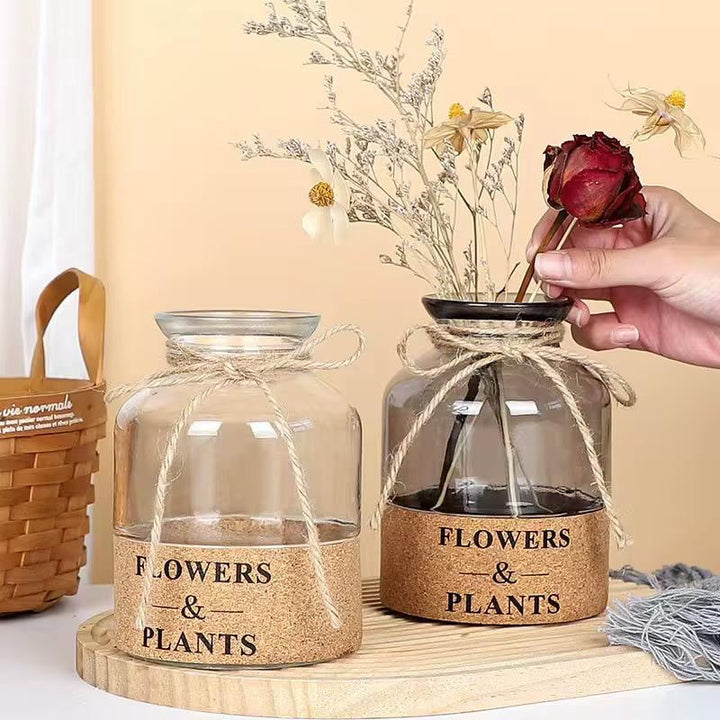 Glass Flower Jar Decor