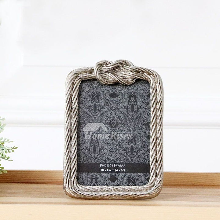 Round & rectangle Silve Rope Photo Frame