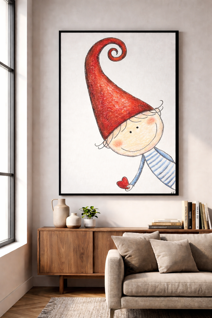 Whimsical Gnome Framed Art