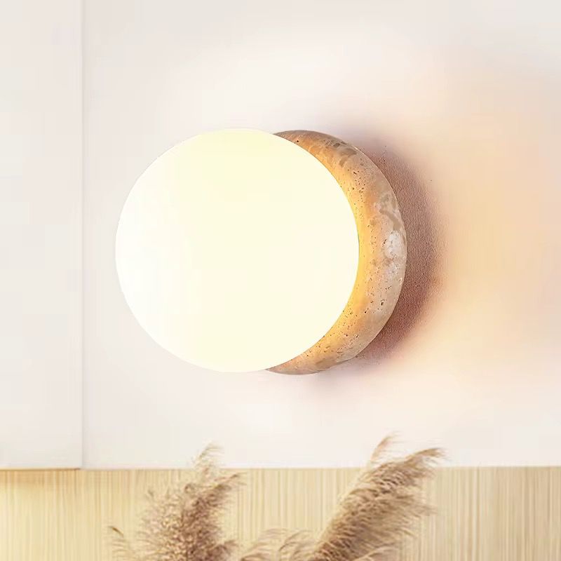 Stone Globe Wall Light