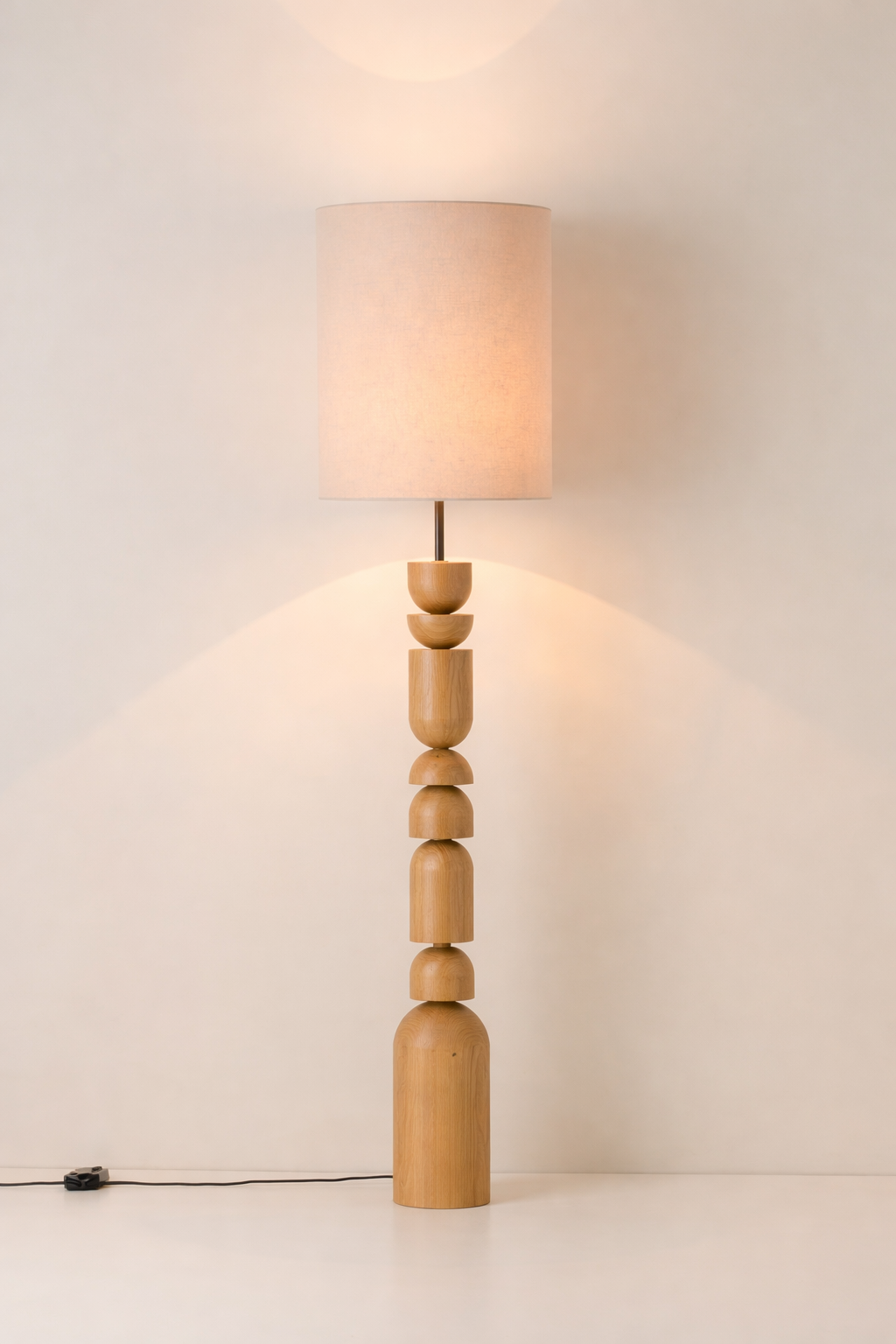 Stacked Wood Floor Lamp