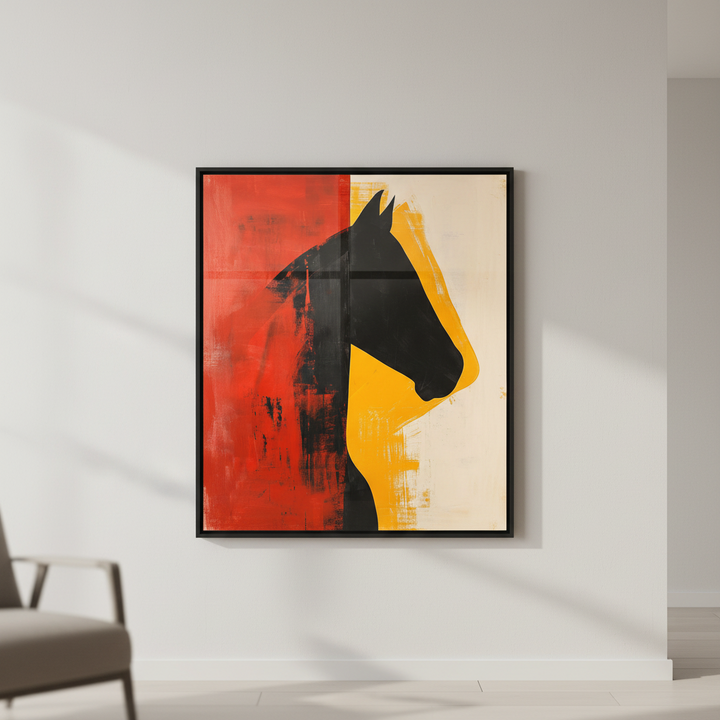 Abstract Horse Silhouette Modern Canvas Wall Art