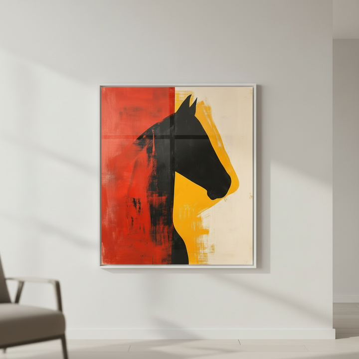 Abstract Horse Silhouette Modern Canvas Wall Art