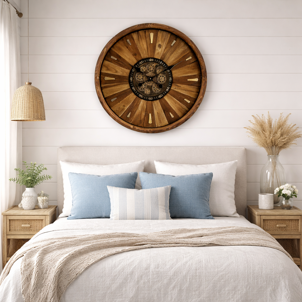 Rustic Gear Wall Clock
