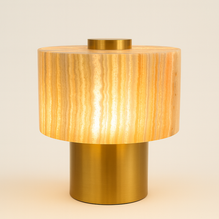 Alabaster and Gold Table Lamp
