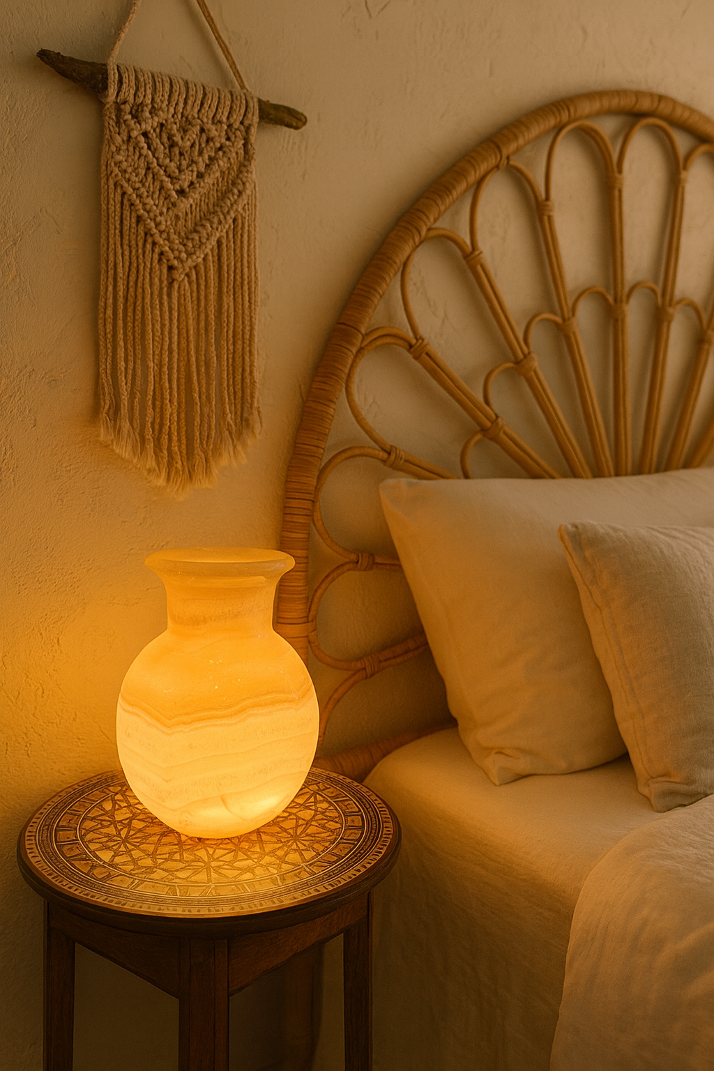Alabaster Vase Glow Table Lamp