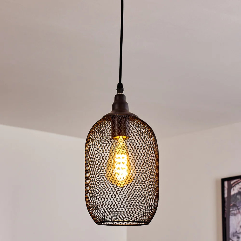 Industrial Cage Pendant Light