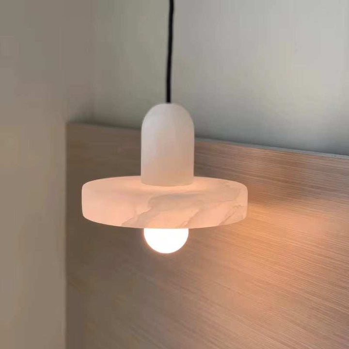 Soft Alabaster Glow Pendant Light