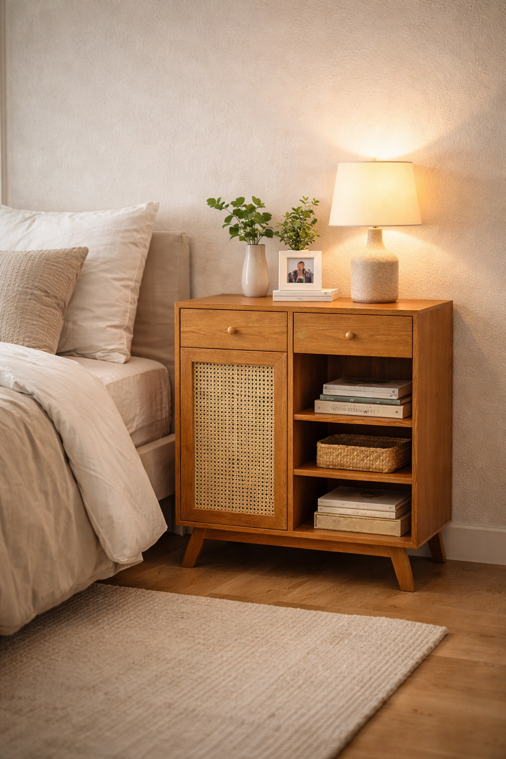 Sahara Cane Coffee Cabinet