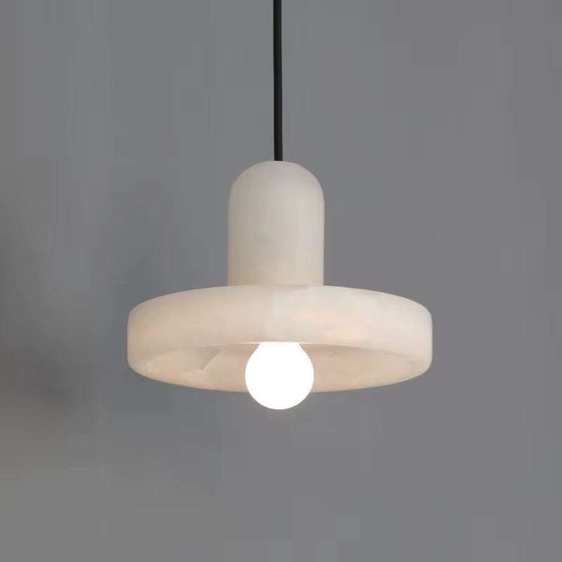 Soft Alabaster Glow Pendant Light