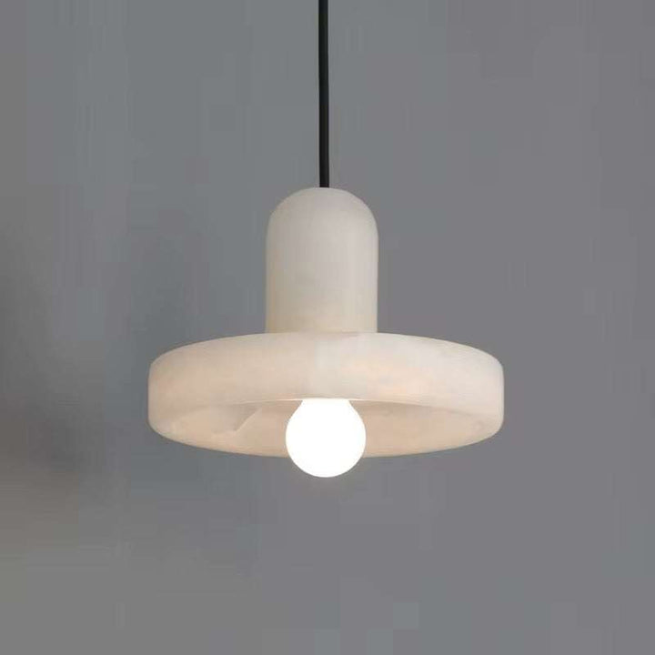 Soft Alabaster Glow Pendant Light