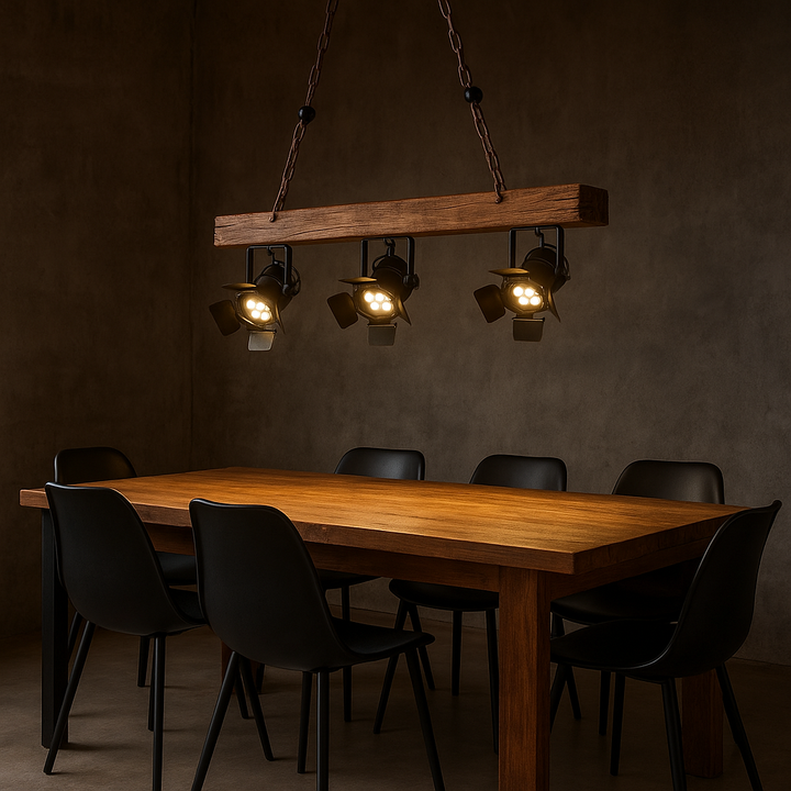 Rustic Stage Spotlight Pendant Light