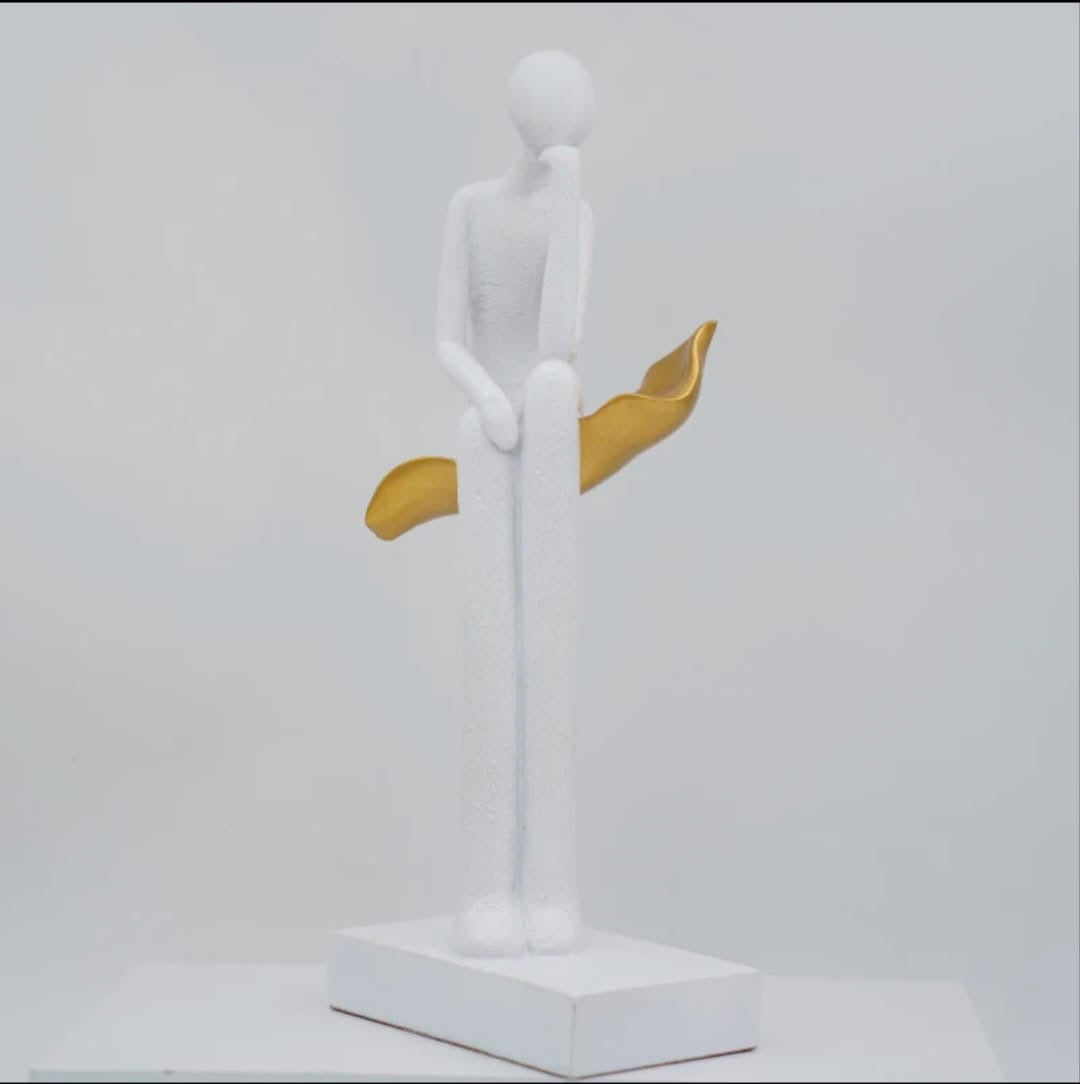 Abstract Thinking Figure Sculpture