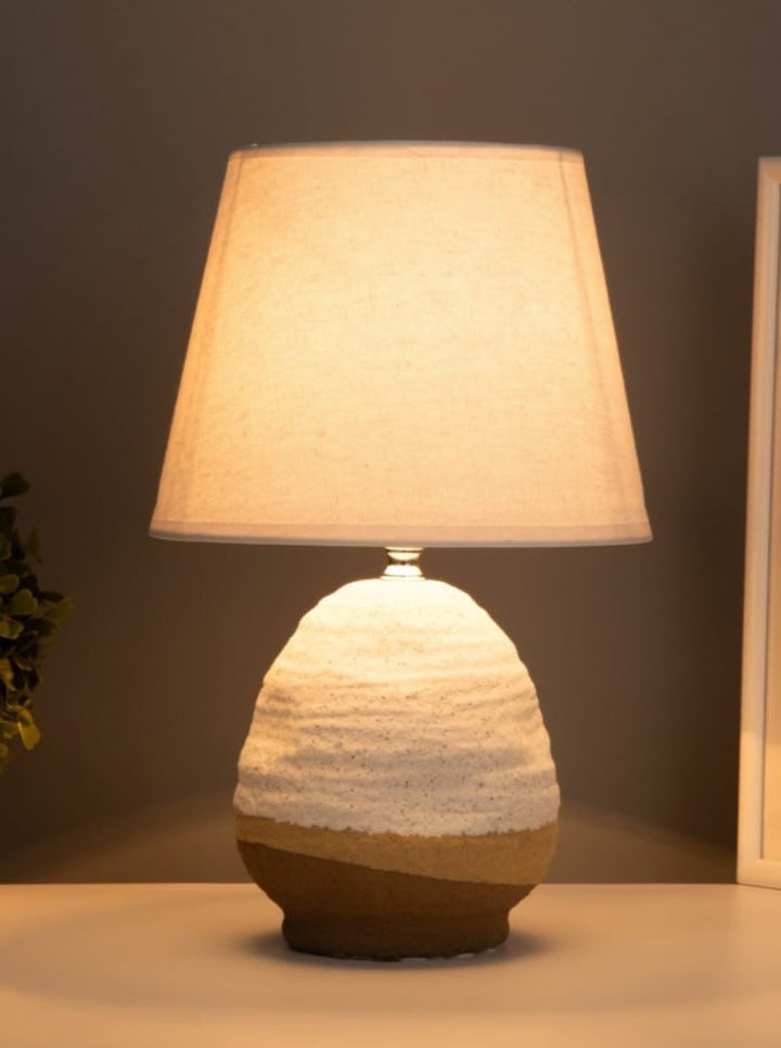 Textured Stone Table Lamp