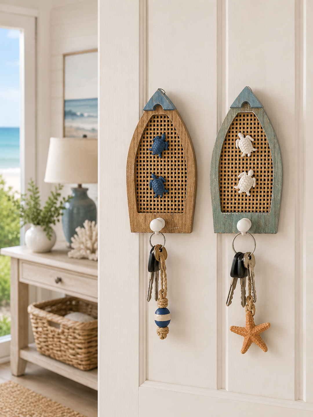 Coastal Turtle Key Holder set of 2