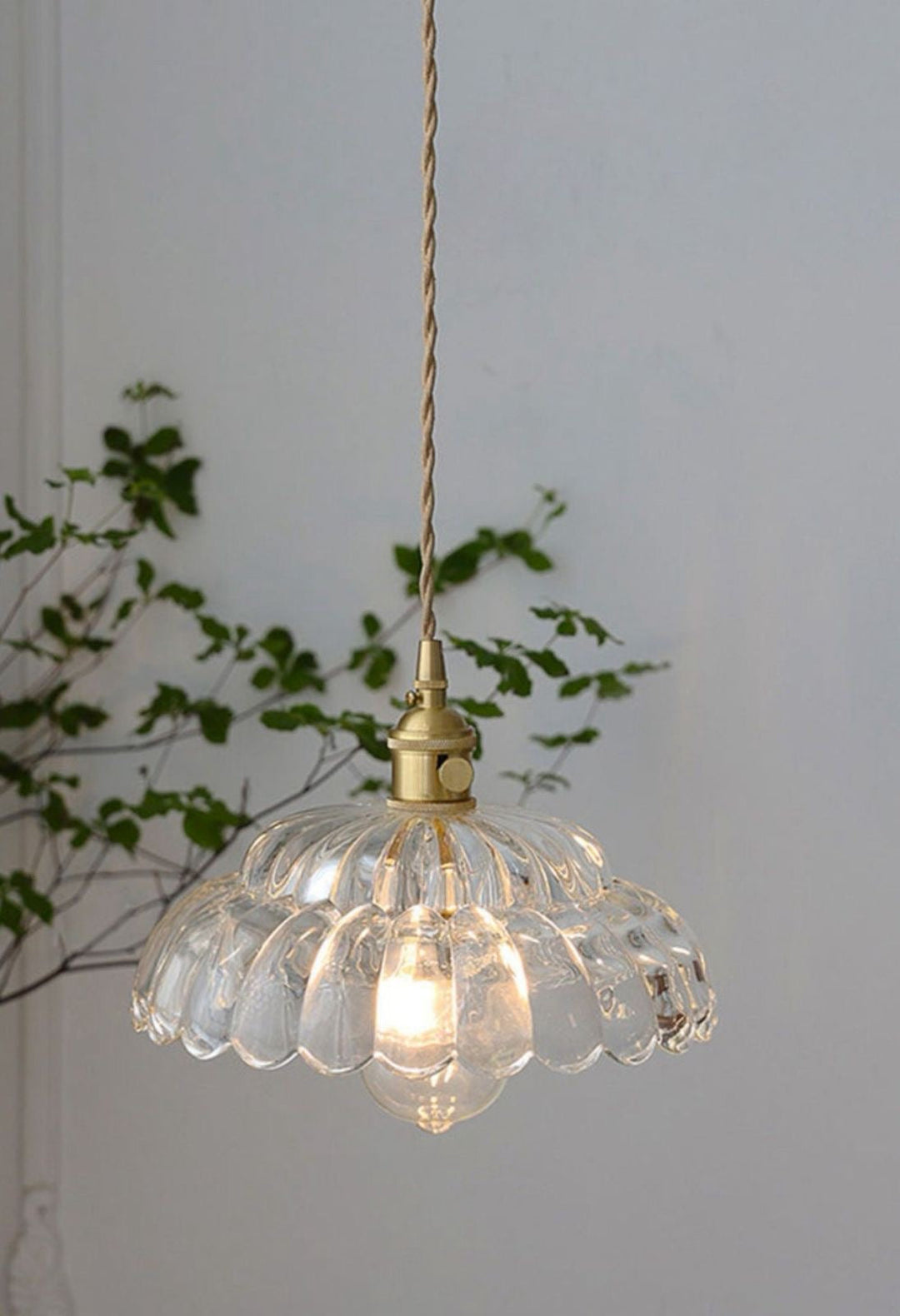 Vintage Glass Pendant Light