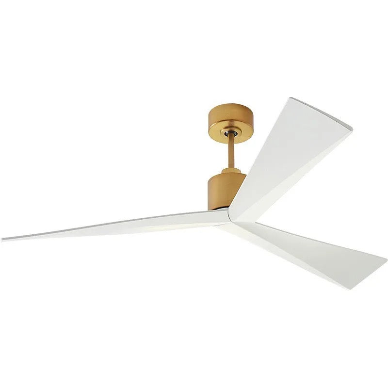 Modern Ceiling Fan with White Blades and Gold Finish