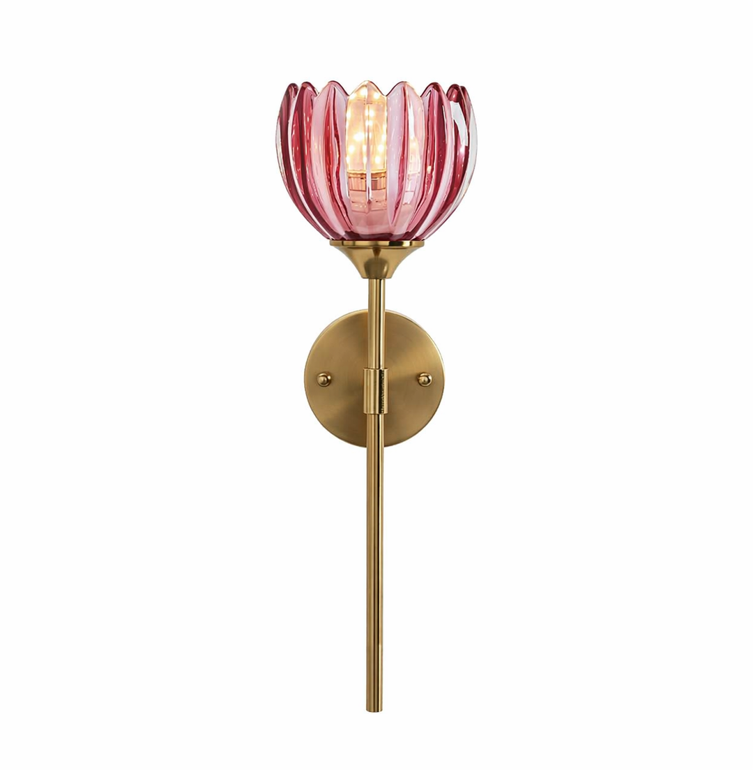 Brass Glass Wall Sconce