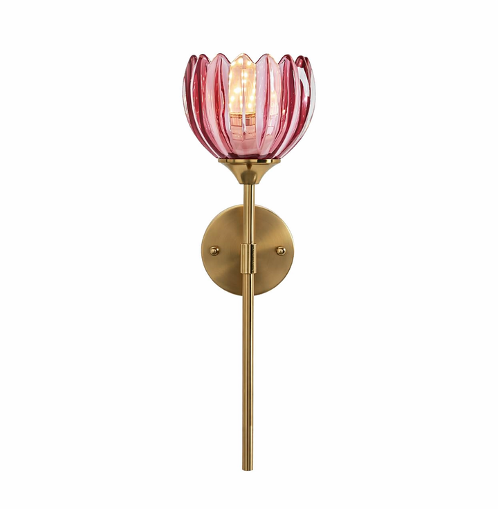 Brass Glass Wall Sconce