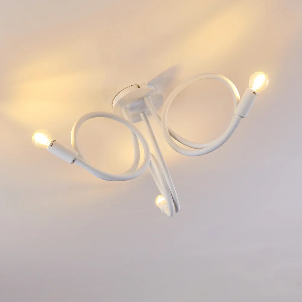 Modern White Spiral Ceiling Light