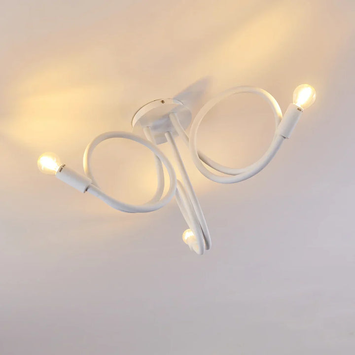 Modern White Spiral Ceiling Light