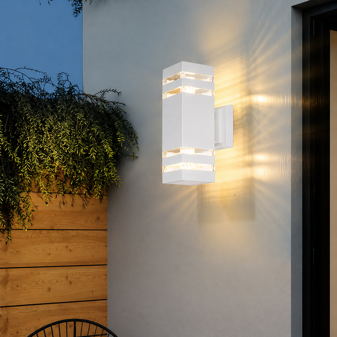 Modern White Outdoor Wall Light
