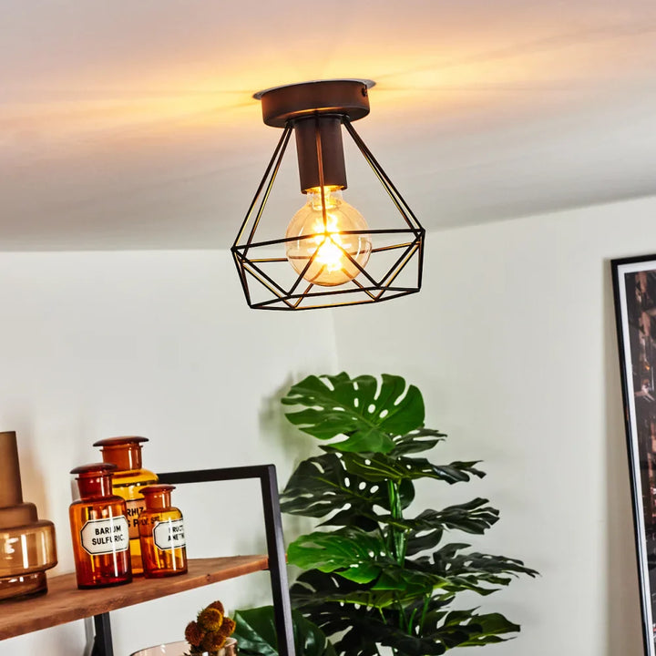 Industrial Geometric Ceiling Light